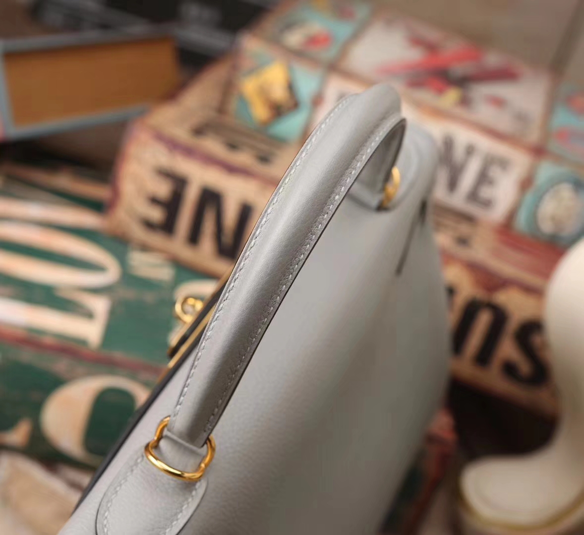 Hermes Kelly 28 4Z 海鸥灰 原厂御用顶级小牛皮 金扣 现货