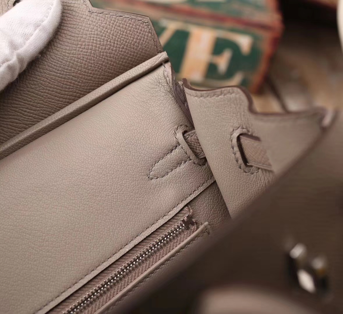 Hermes Birkin 25 M8巴黎灰 新色 原厂御用顶级Epsom皮 金扣 银扣 现货