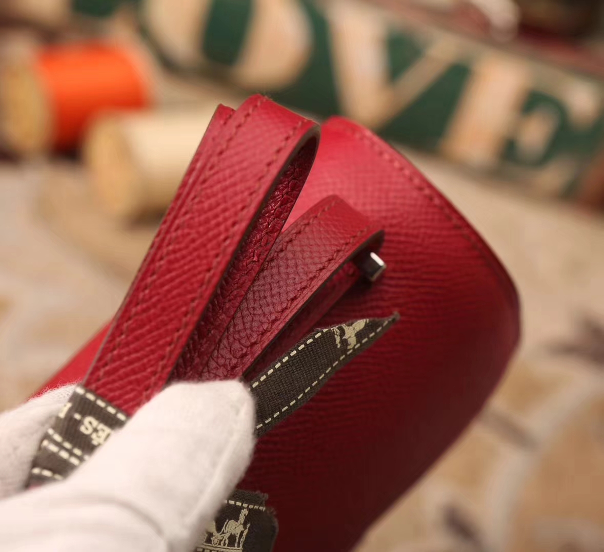 Hermes Constance 19 K1 石榴红 原厂御用顶级Epsom皮 珐琅扣 现货