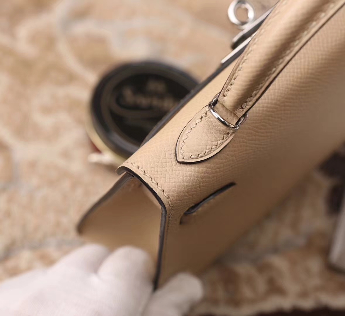 Hermes Mini Kelly S2 风衣灰 原厂御用顶级Epsom皮 二代 银扣 订单出货