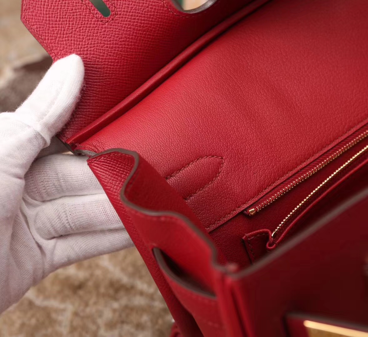 Hermes Birkin 30 K1 石榴红 原厂御用顶级Epsom皮 金扣
