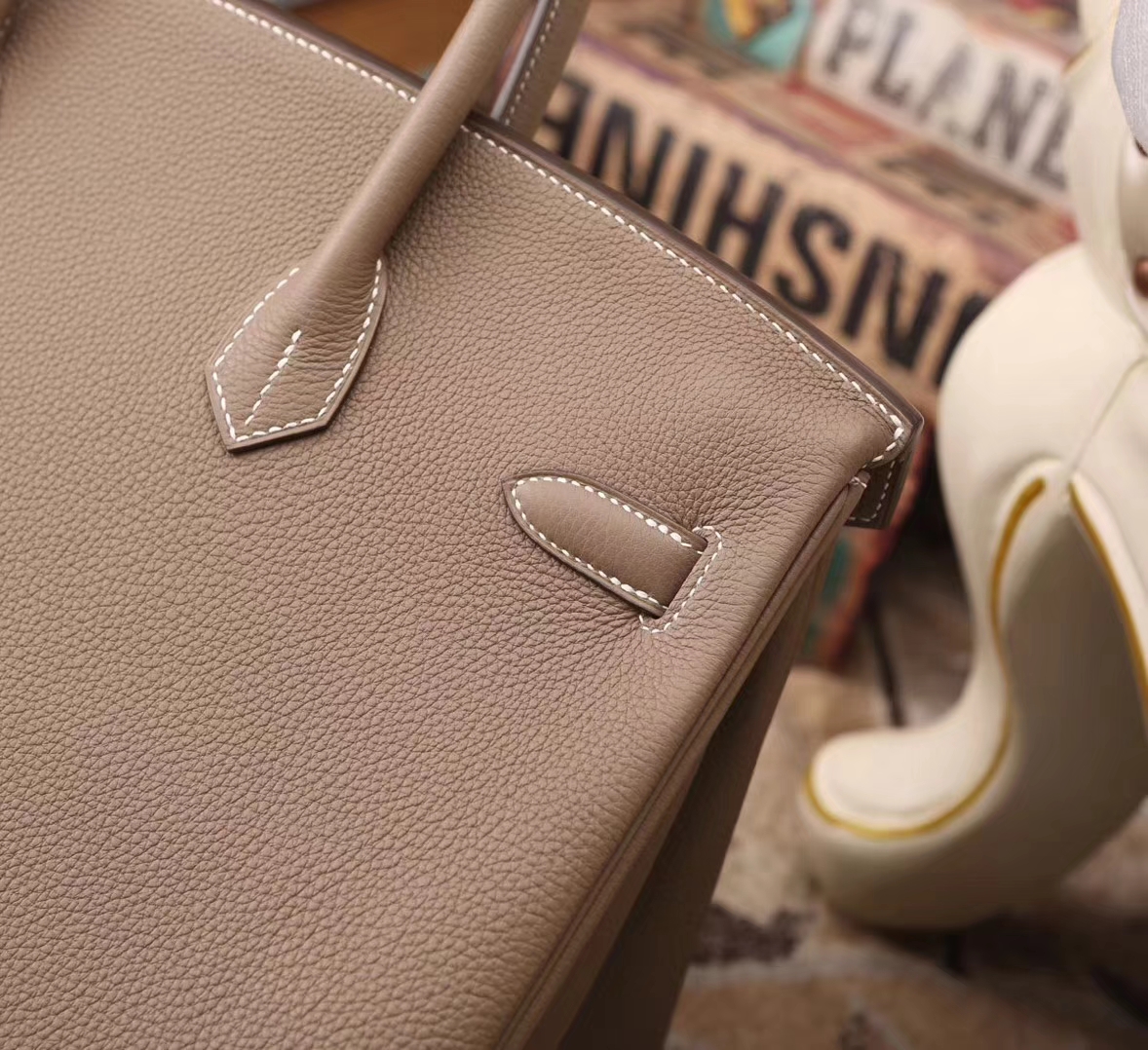 Hermes Birkin 35 CK18 大象灰 原厂御用顶级小牛皮 金扣 银扣 现货