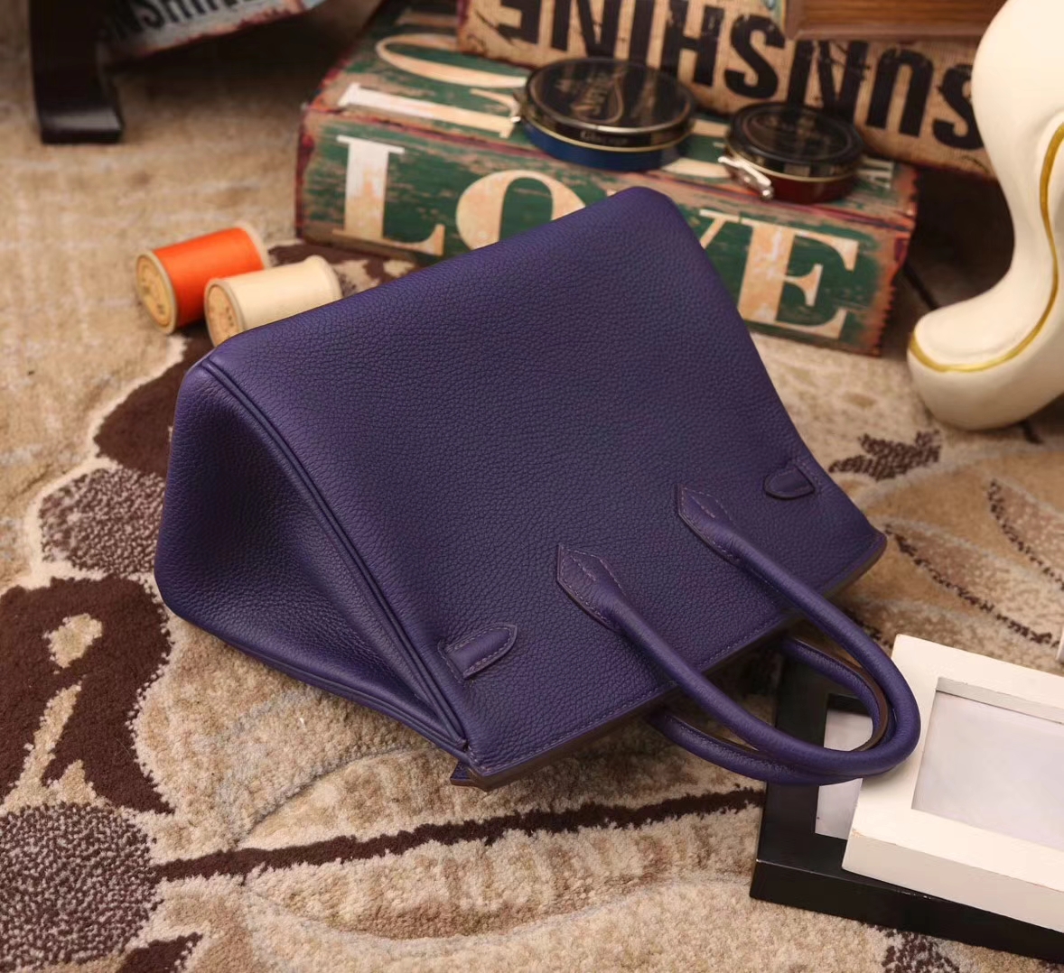 Hermes Birkin 25 9K 鸠尾紫 原厂御用顶级小牛皮 银扣 订单出货