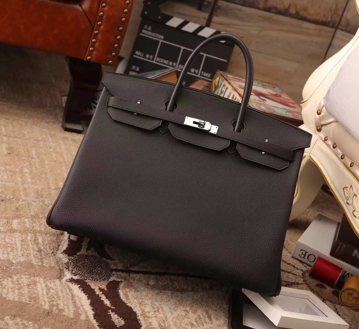 Hermes Birkin 40 CK89 黑色 原厂御用顶级小牛皮 银扣 订单出货