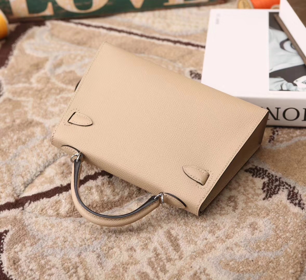 Hermes Mini Kelly S2 风衣灰 原厂御用顶级Epsom皮 二代 银扣 订单出货