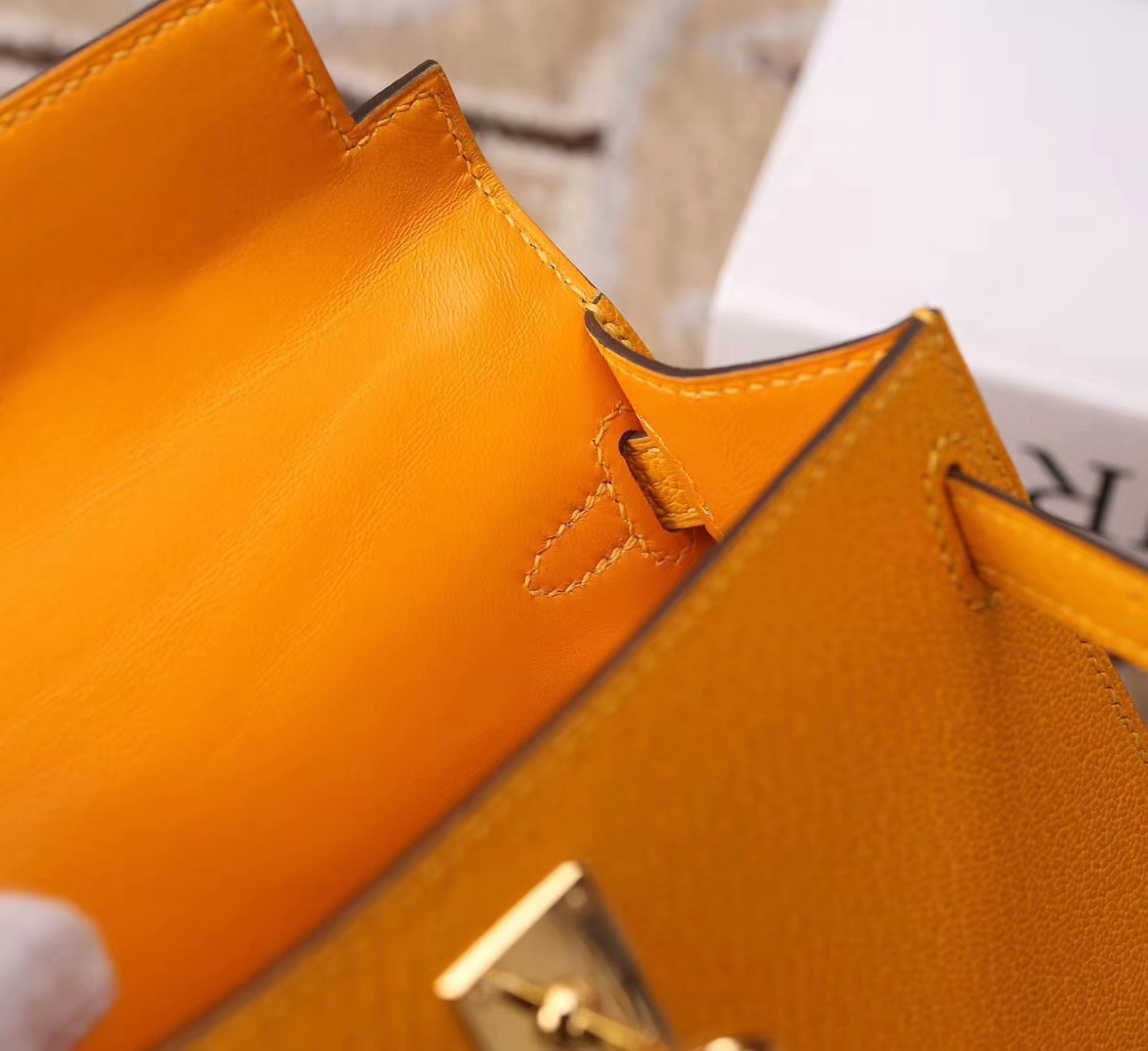 Hermes MiNi Kelly 芥末黄 原厂御用顶级山羊皮 二代 金扣 现货