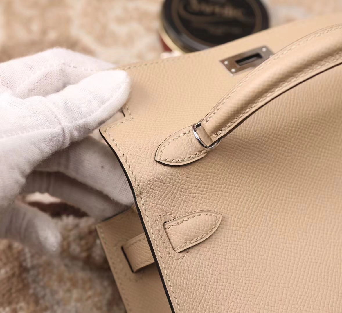 Hermes Mini Kelly S2 风衣灰 原厂御用顶级Epsom皮 二代 银扣 订单出货