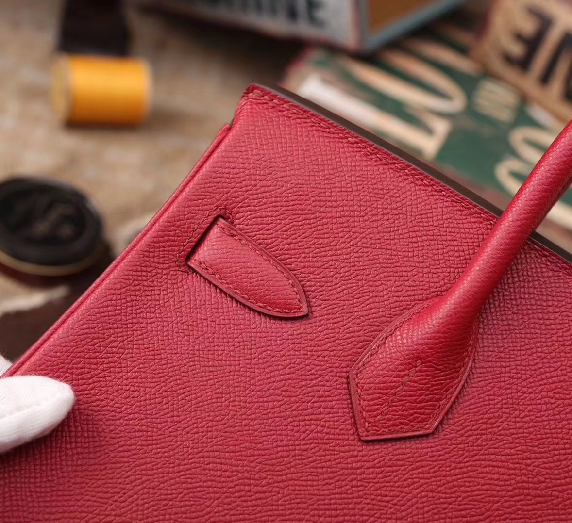 Hermes Birkin 30 K1 石榴红 原厂御用顶级Epsom皮 金扣
