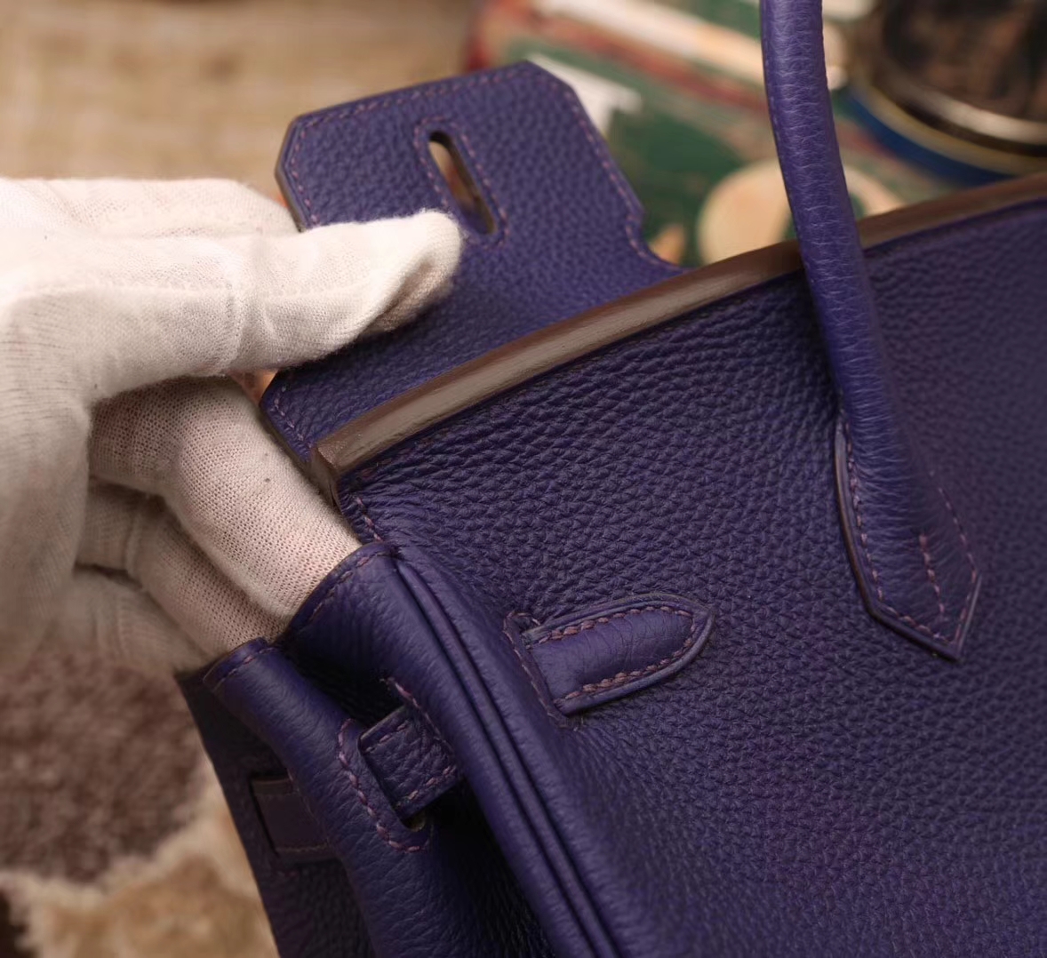 Hermes Birkin 25 9K 鸠尾紫 原厂御用顶级小牛皮 银扣 订单出货