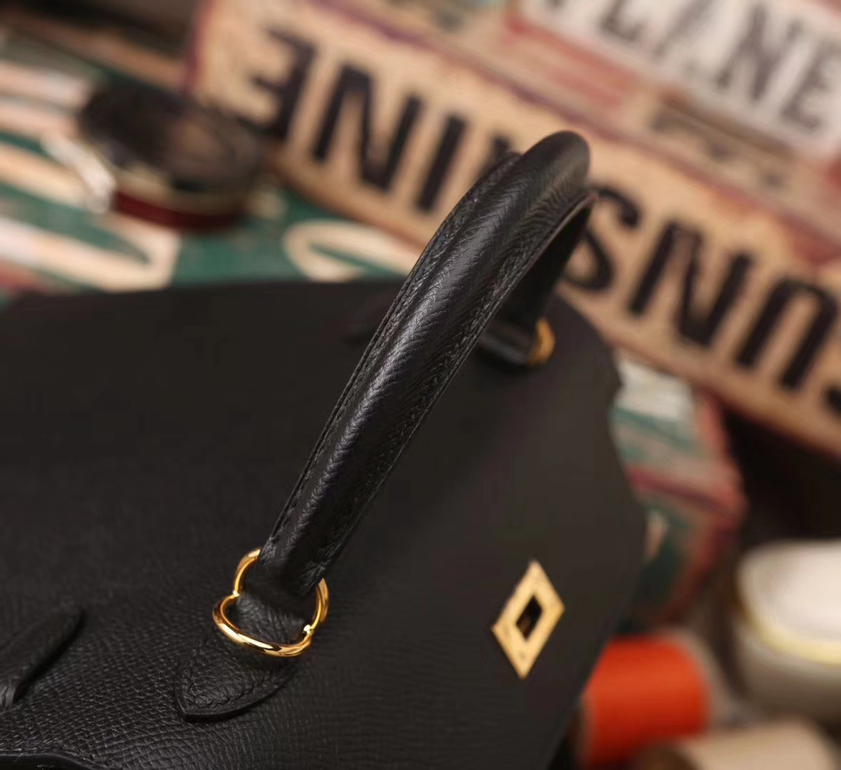 Hermes Kelly 25 CK89 黑色 原厂御用顶级Epsom皮 外缝 金扣 现货