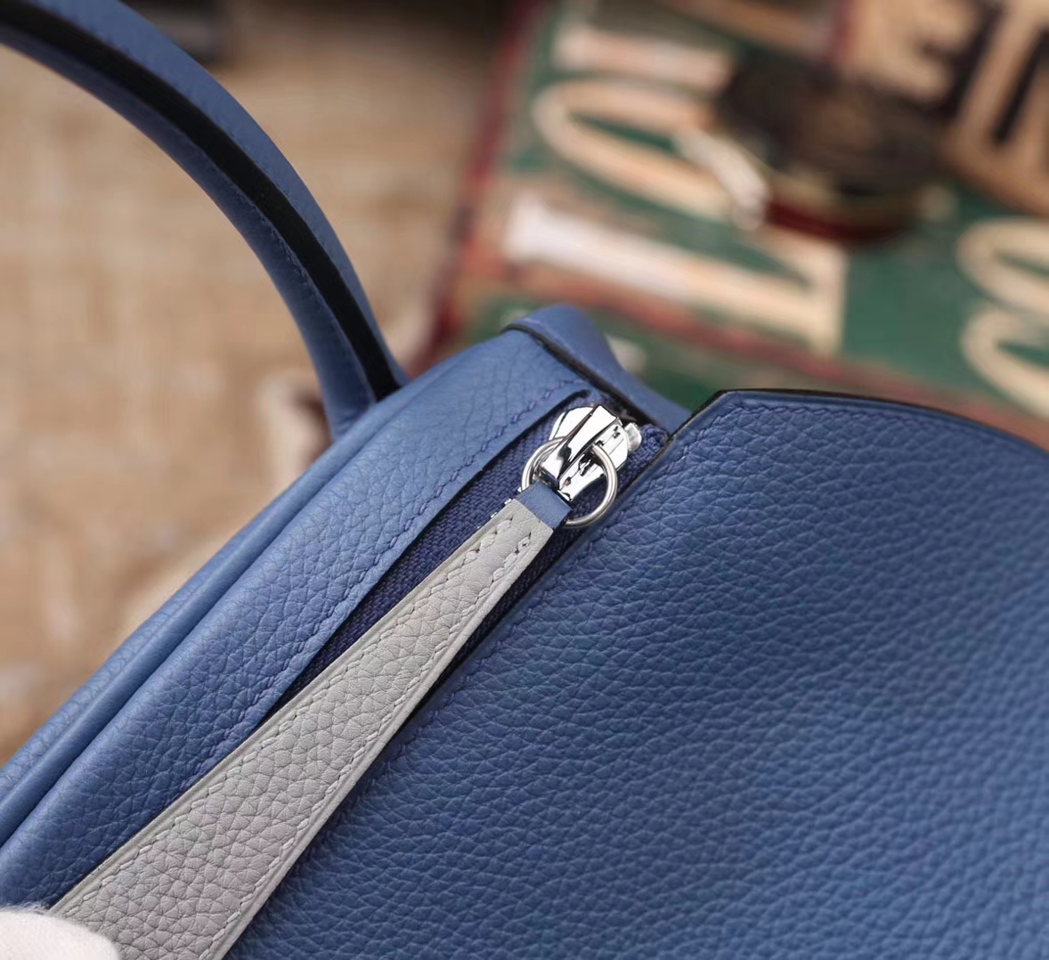 Hermes Lindy 30 R2 玛瑙蓝拼8U冰川蓝 原厂御用顶级小牛皮 银扣 现货