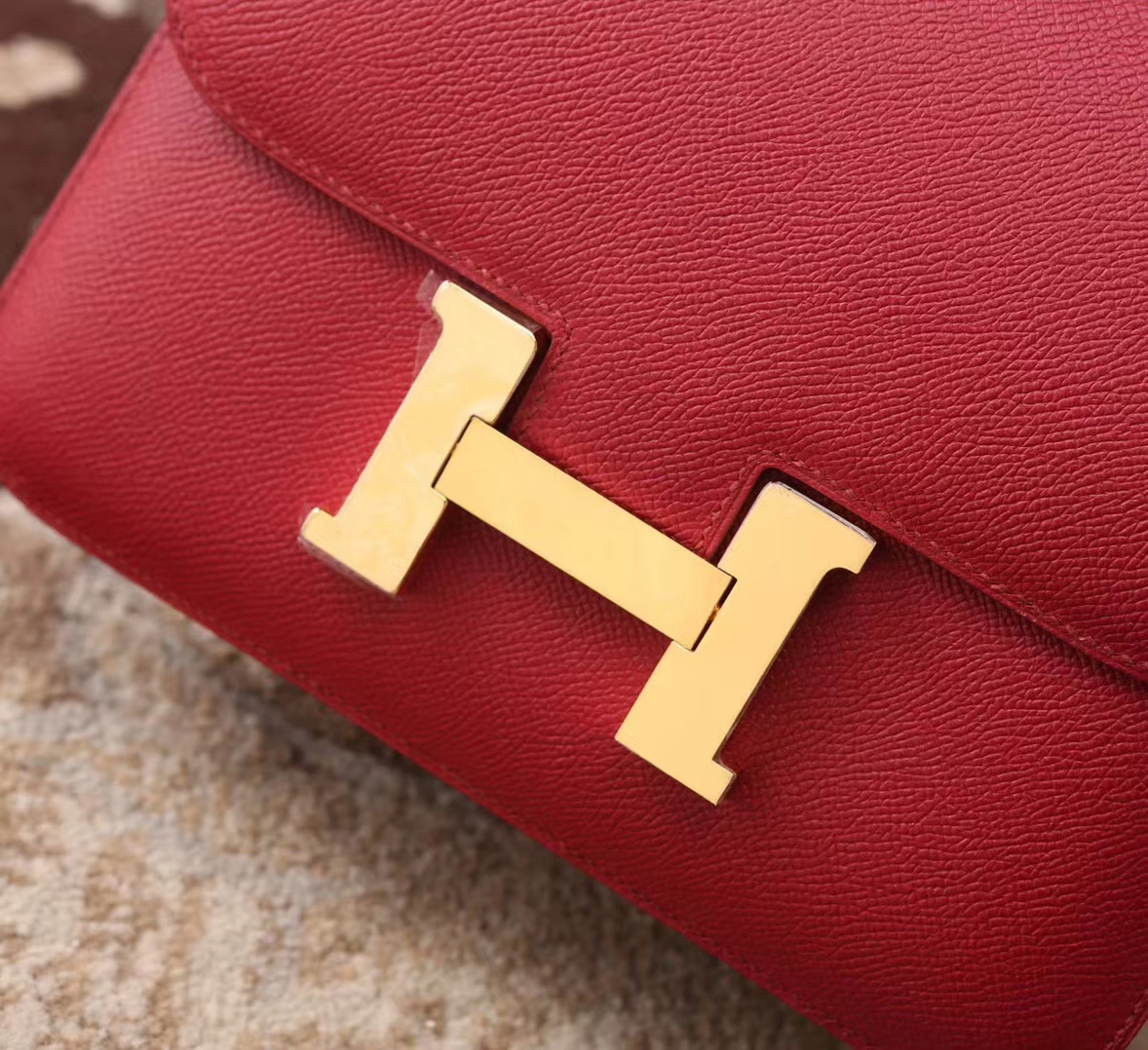 Hermes Constance 24 K1 石榴红 原厂御用顶级Epsom皮 金扣