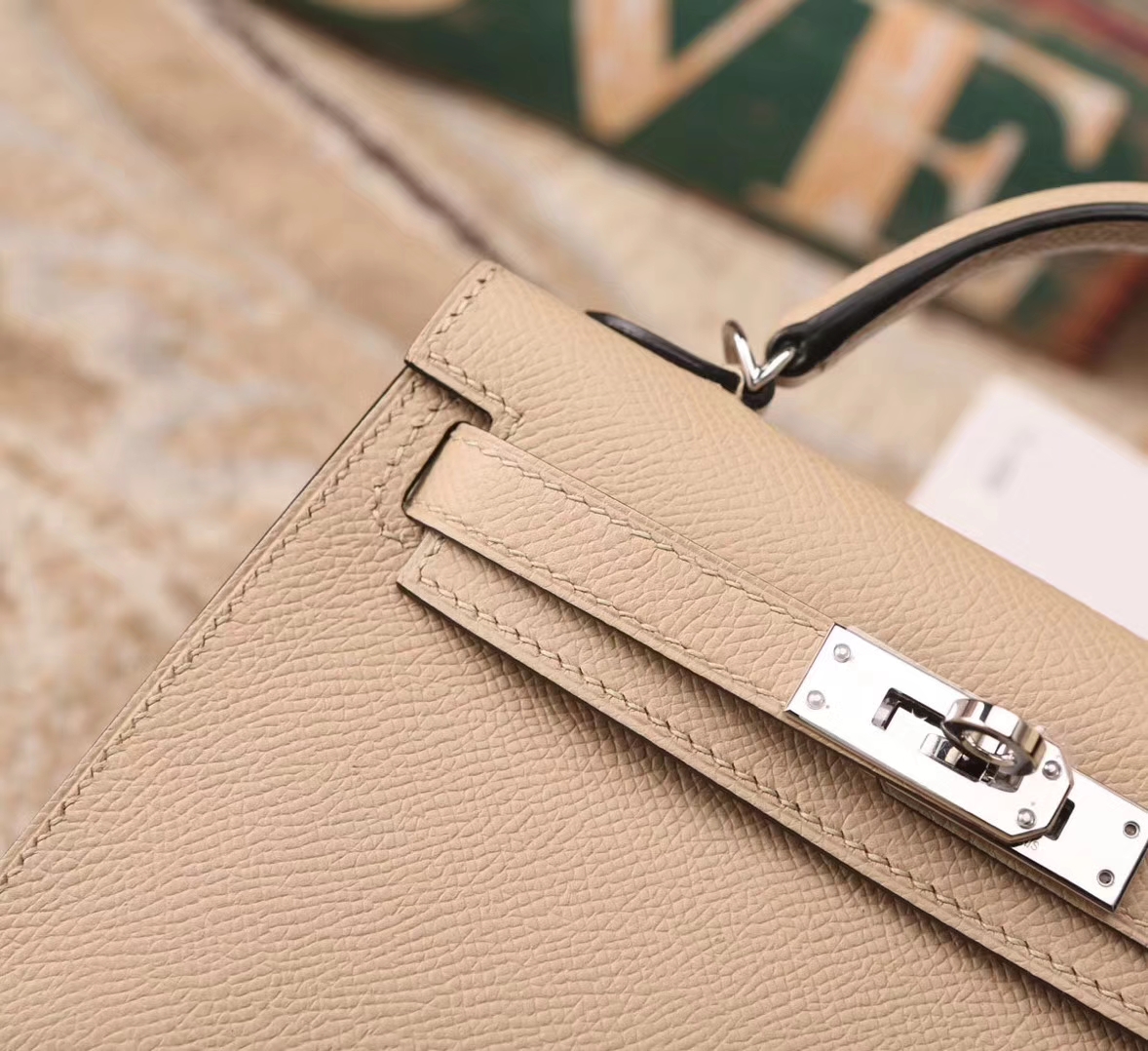 Hermes Mini Kelly S2 风衣灰 原厂御用顶级Epsom皮 二代 银扣 订单出货