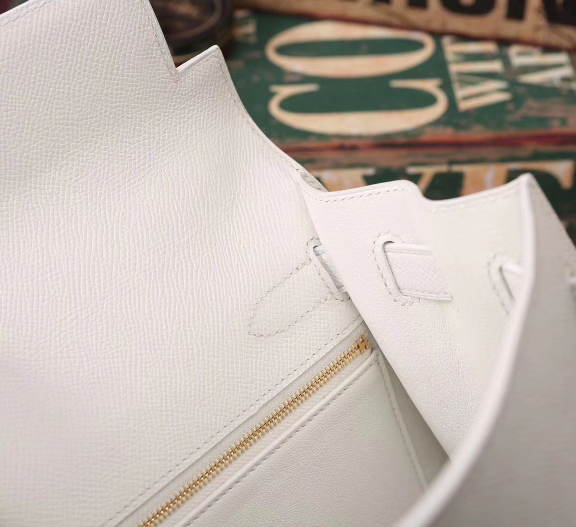 Hermes Kelly 32 纯白色 原厂御用顶级Epsom皮 外缝 金扣 现货