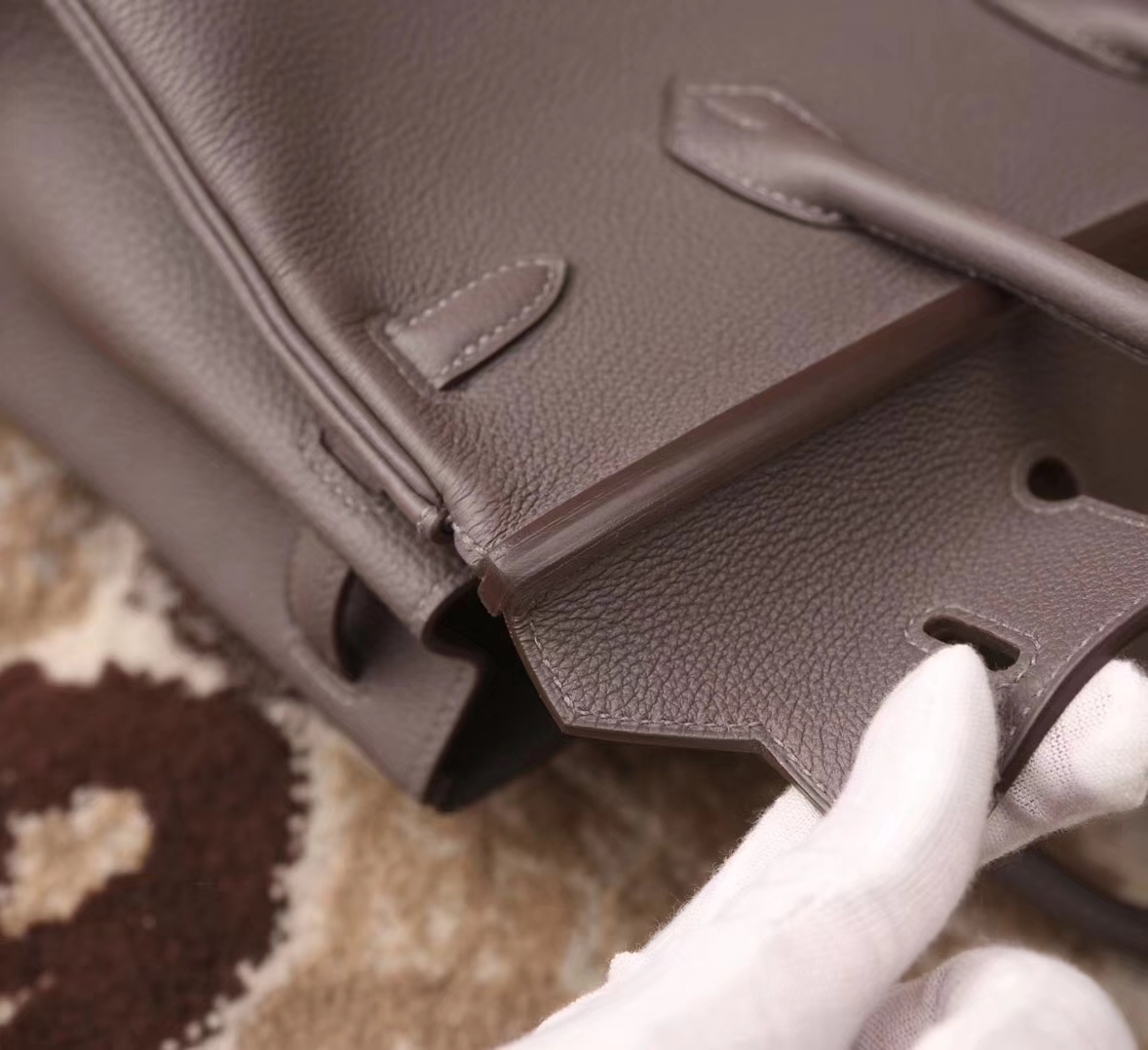 Hermes Birkin 25 8F 锡器灰 原厂御用顶级小牛皮 金扣 银扣 现货