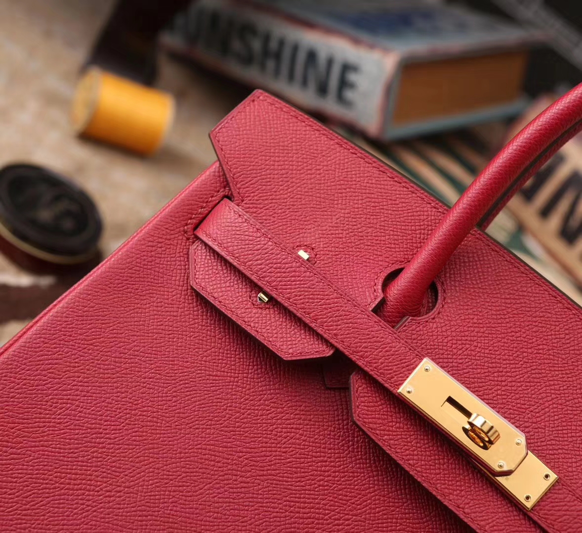 Hermes Birkin 30 K1 石榴红 原厂御用顶级Epsom皮 金扣