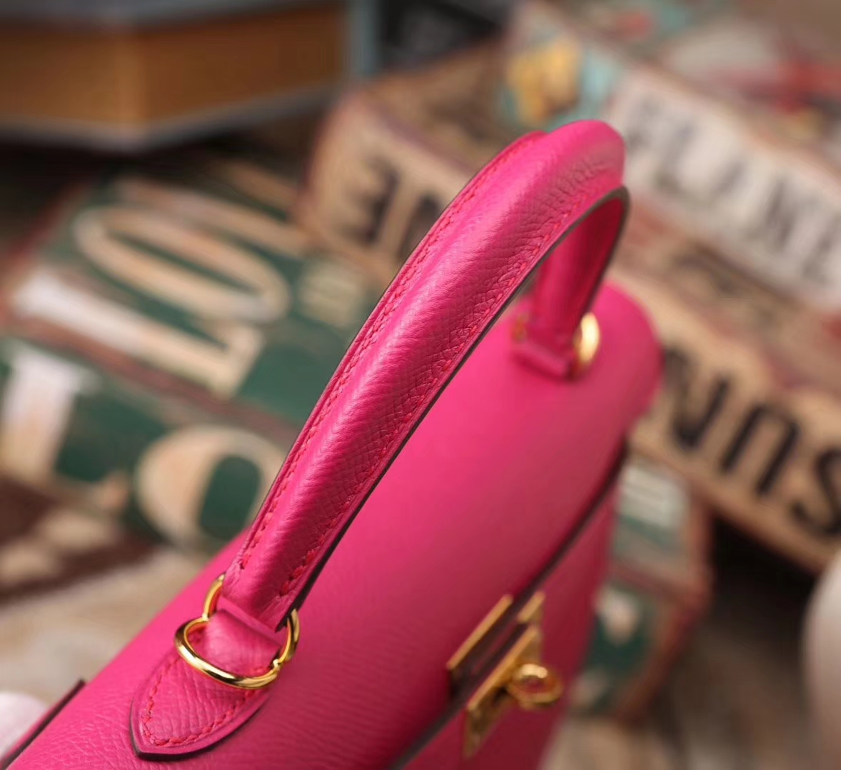 Hermes Kelly 25 L3 玫紫色 新色 原厂御用顶级Epsom皮 外缝金扣 现货