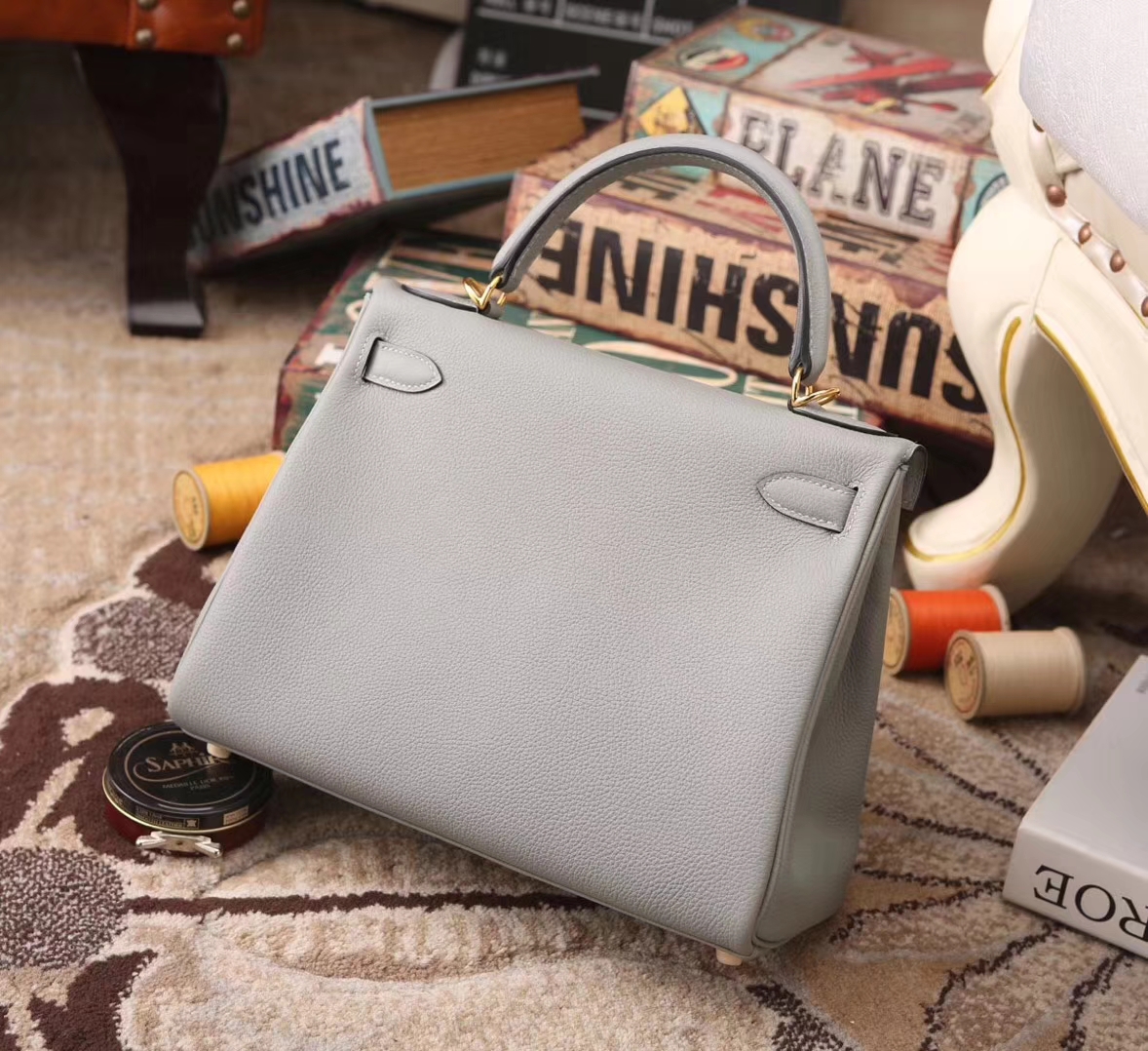 Hermes Kelly 28 4Z 海鸥灰 原厂御用顶级小牛皮 金扣 现货