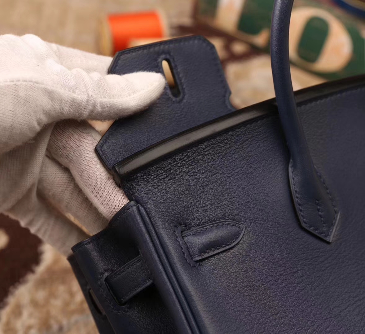 Hermes Birkin 25 7K 宝石蓝 原厂御用顶级Swift皮 银扣 订单出货