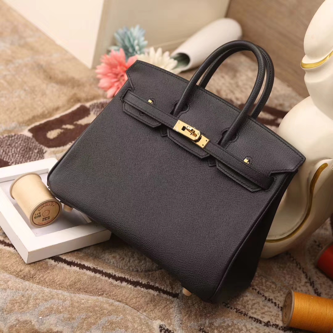 Hermes爱马仕 Birkin 25 CK89 黑色 原厂御用顶级Epsom皮 金扣 现货