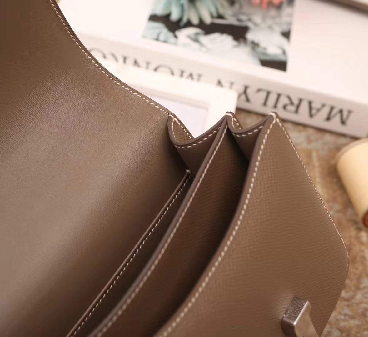 Hermes爱马仕 Constance 19 CK18 大象灰 原厂御用顶级Epsom皮 银扣 现货