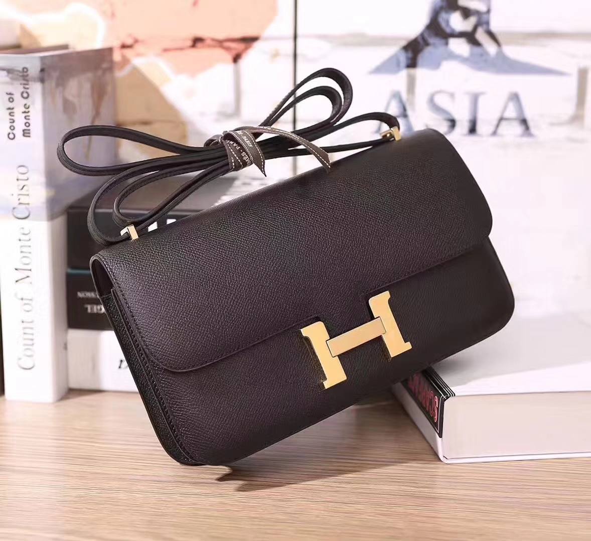 Hermes爱马仕 Constance 26 CK89 黑色 原厂御用顶级Epsom皮 金扣 现货