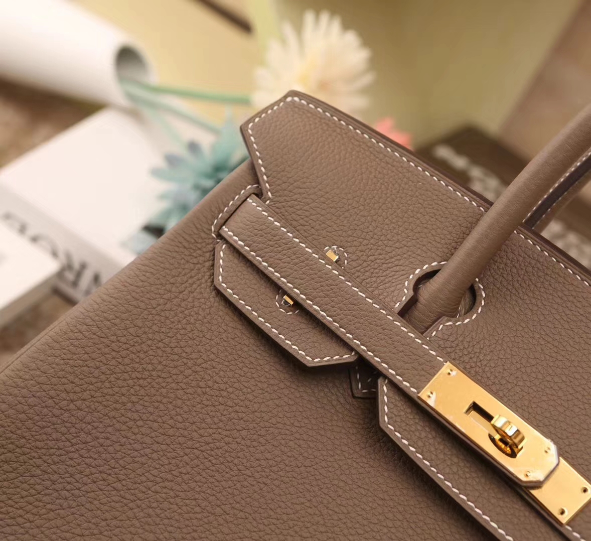 Hermes爱马仕 Birkin 30 CK18 大象灰 原厂御用顶级小牛皮 金扣 现货