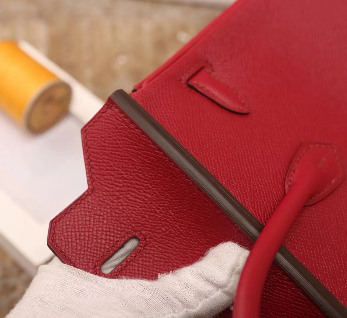 Hermes爱马仕 Birkin 25 石榴红 原厂御用顶级Epsom皮 金扣