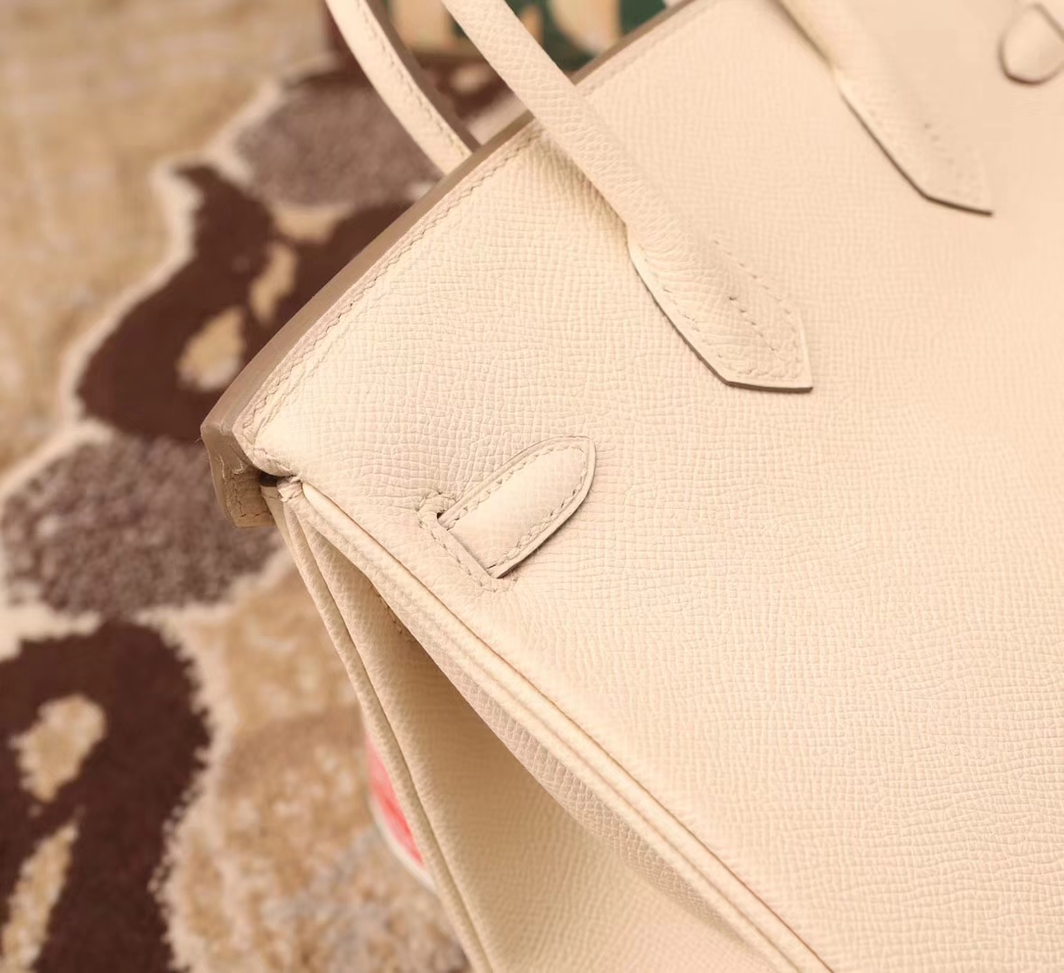 Hermes爱马仕 Birkin 25 奶昔白 原厂御用顶级Epsom皮 银扣