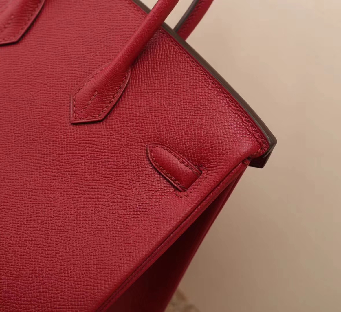 Hermes爱马仕 Birkin 25 石榴红 原厂御用顶级Epsom皮 金扣