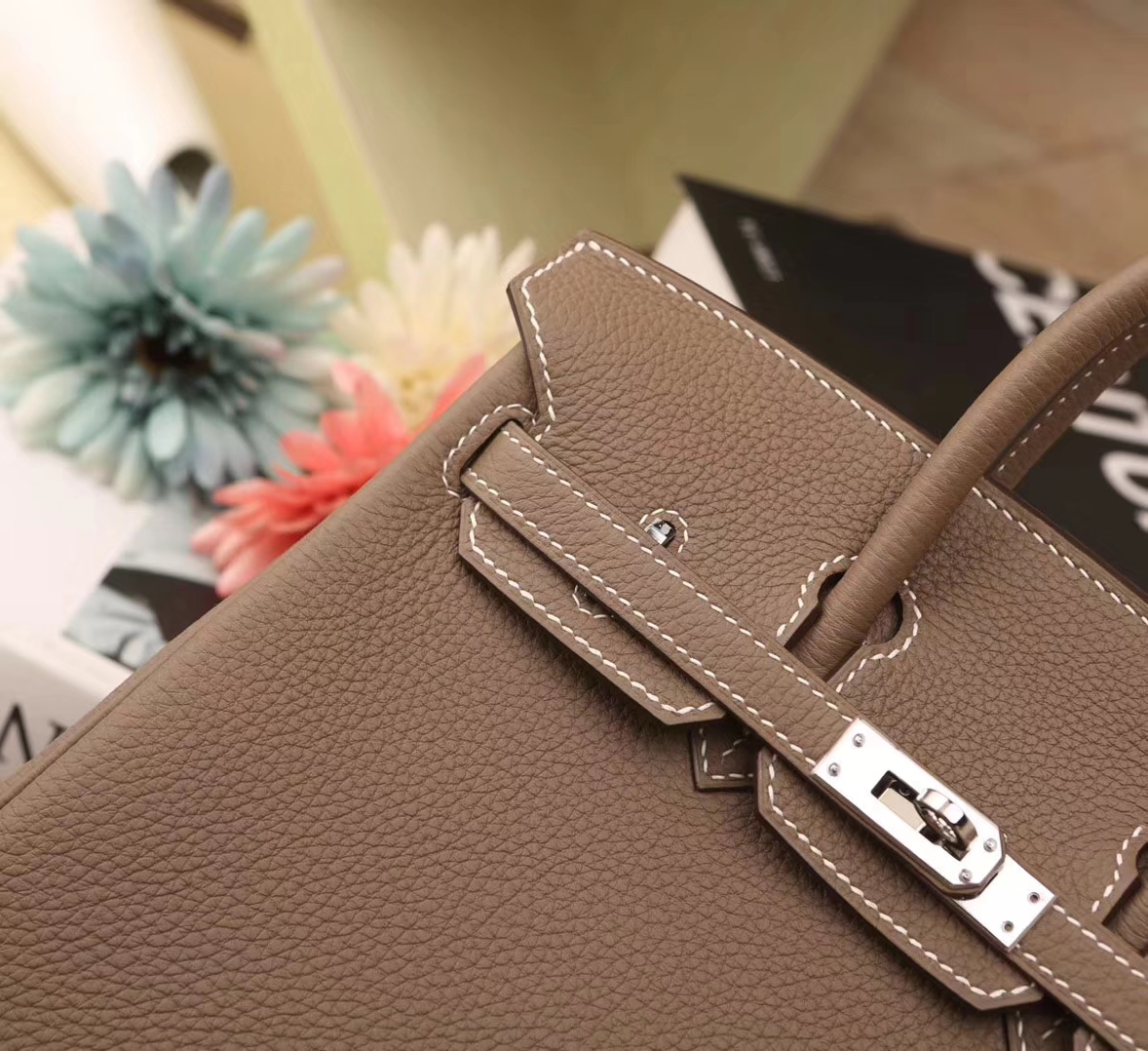 Hermes爱马仕 Birkin 25 CK18 大象灰 原厂御用顶级小牛皮 银扣 现货