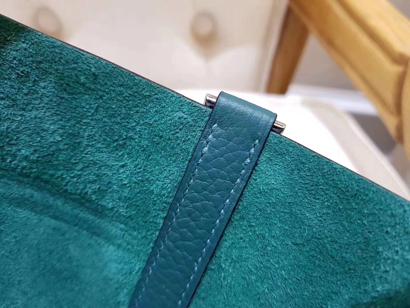 Hermes爱马仕 picotin 22cm 孔雀绿 原厂御用顶级TC皮 全手工 现货