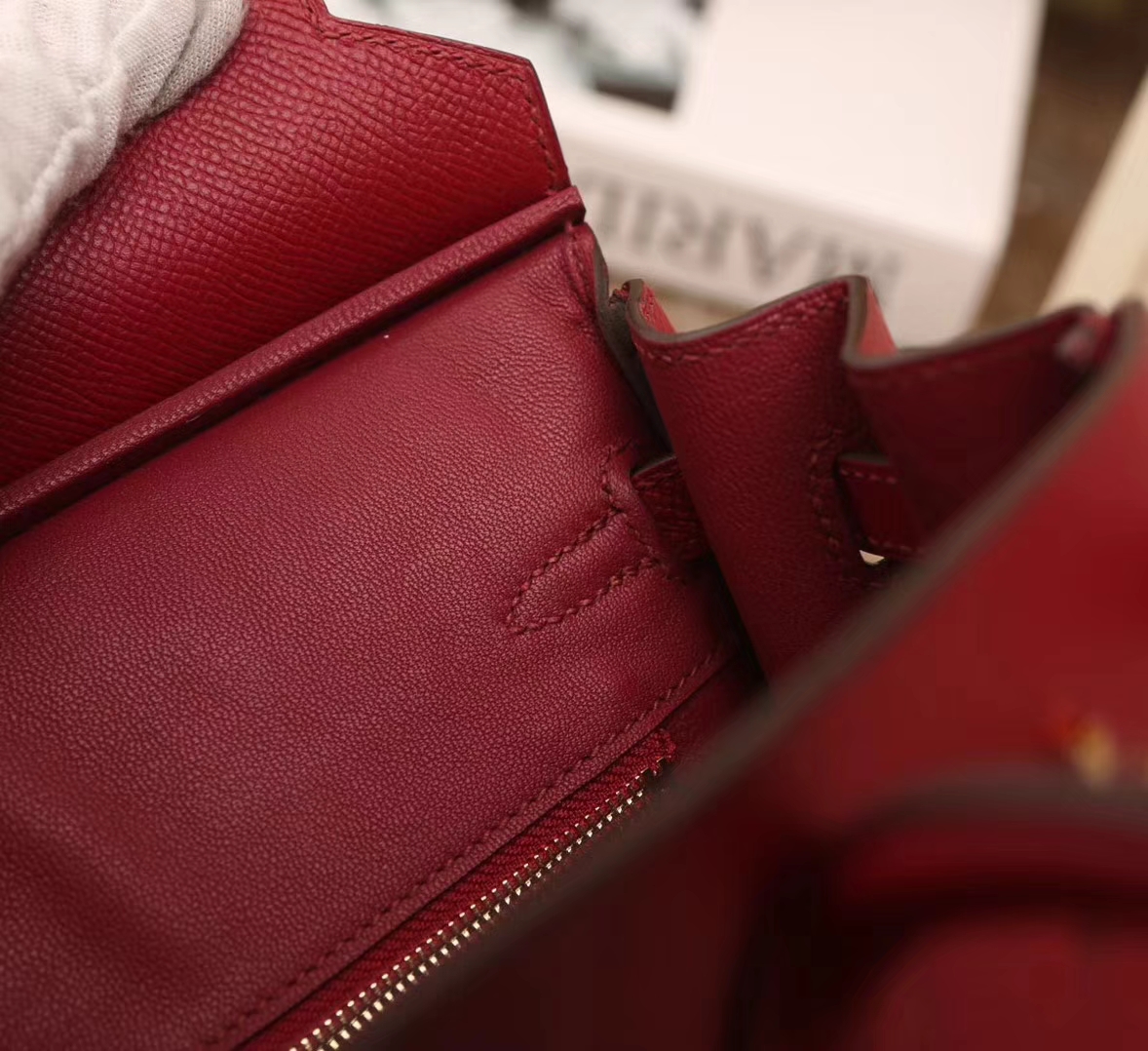 Hermes爱马仕 Birkin 25 石榴红 原厂御用顶级Epsom皮 金扣