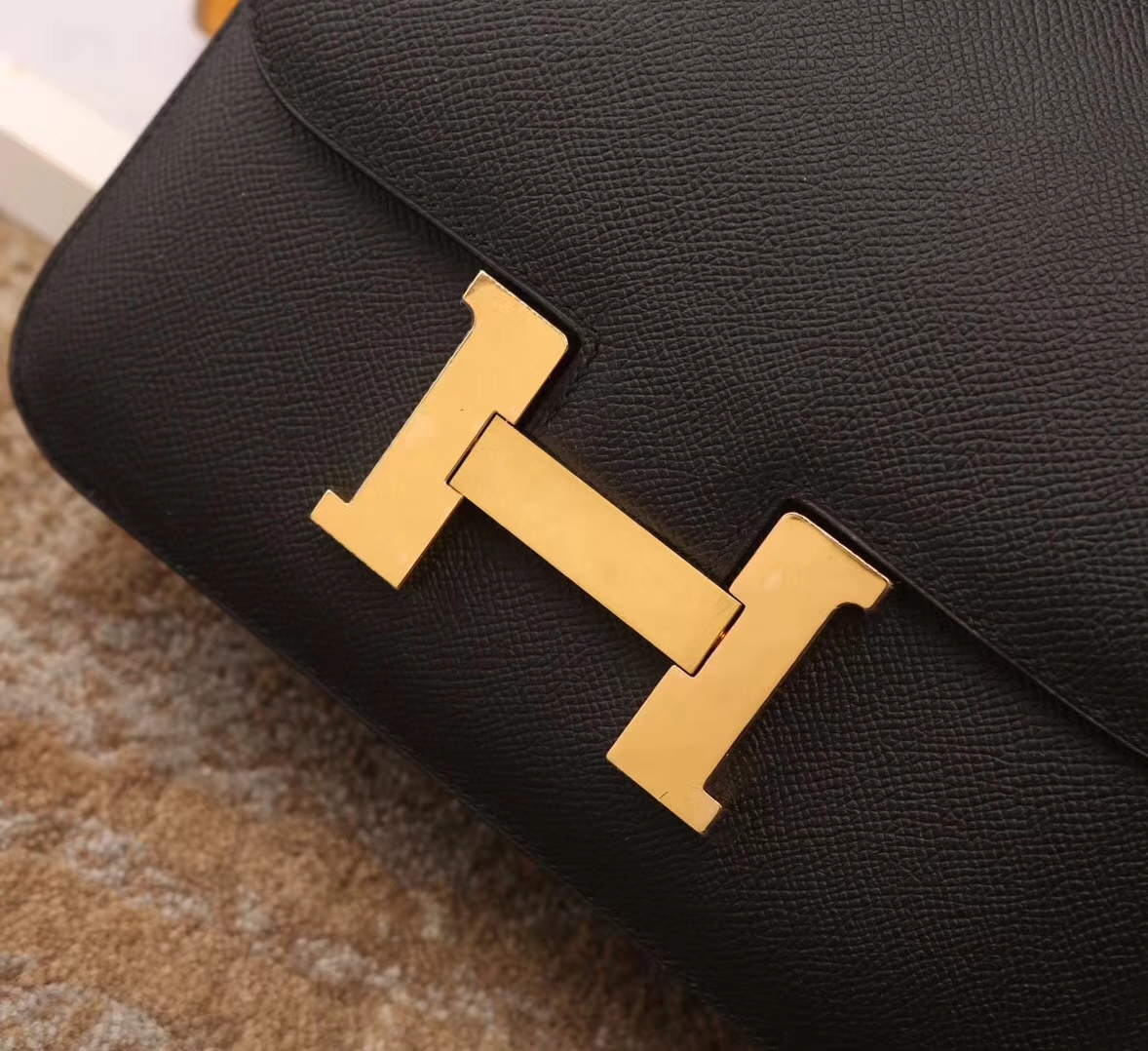 Hermes爱马仕 Constance 19 CK89 黑色 原厂御用顶级Epsom皮 金扣