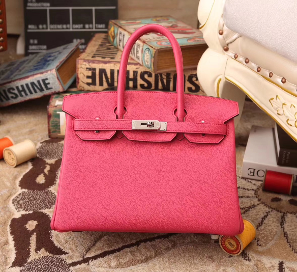 Hermes爱马仕 Birkin 30 L3 枚紫色 原厂御用顶级小牛皮 银扣 订单出货