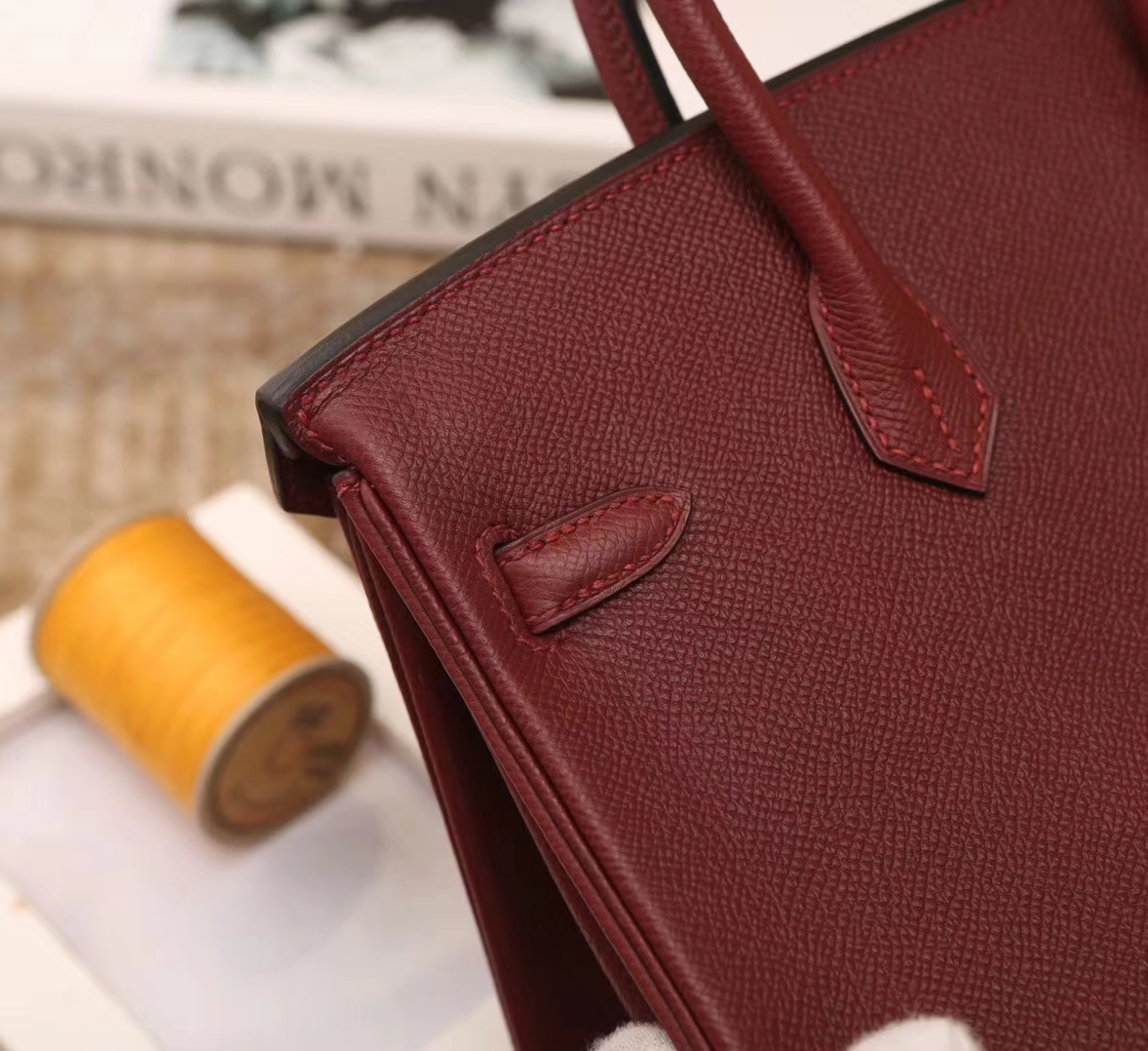 Hermes爱马仕 Birkin 25 爱马仕红 原厂御用顶级Epsom皮 金扣