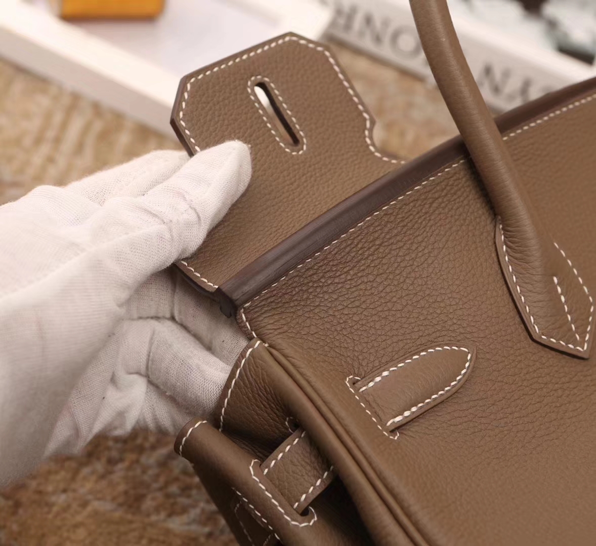 Hermes爱马仕 Birkin 30 CK18 大象灰 原厂御用顶级小牛皮 金扣 现货