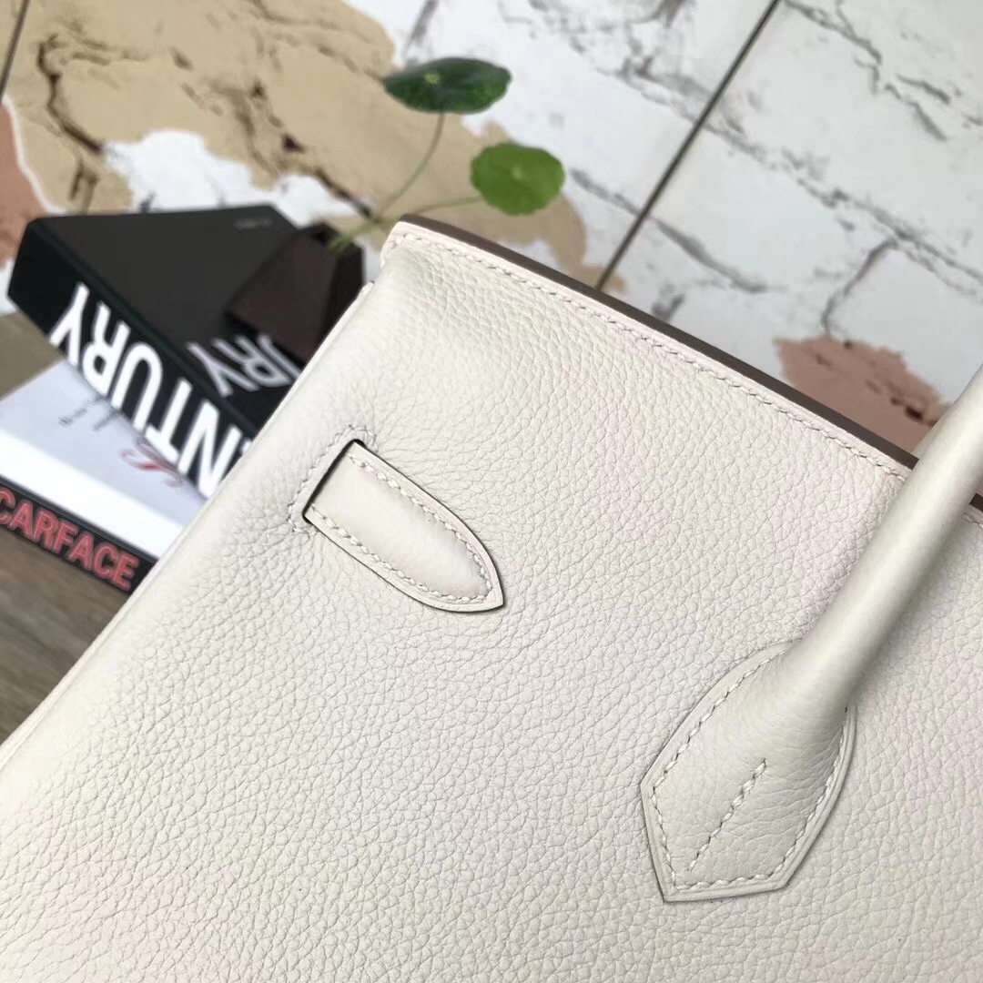 Hermes爱马仕 奶昔白 原厂御用顶级小牛皮 Birkin 35 金扣
