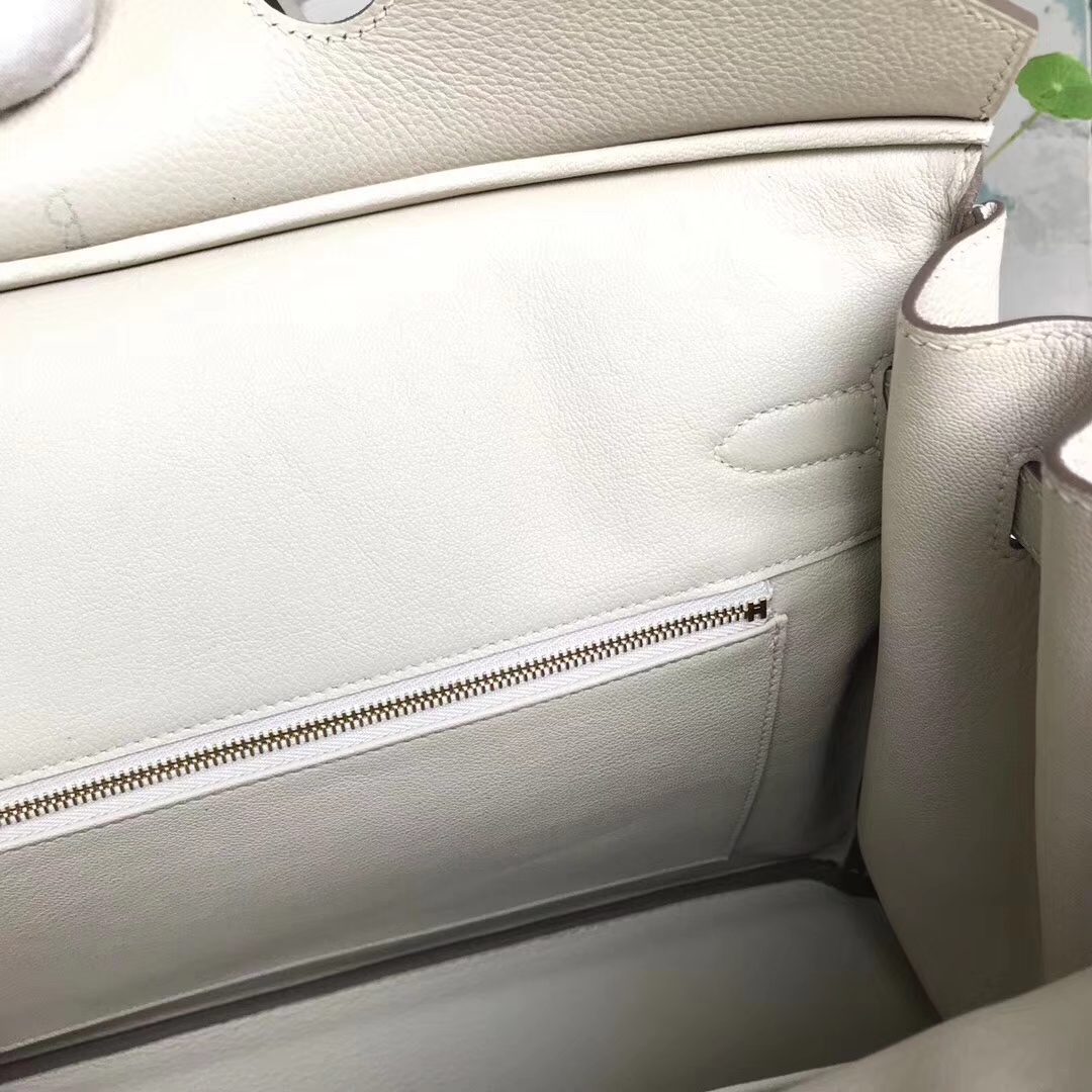 Hermes爱马仕 奶昔白 原厂御用顶级小牛皮 Birkin 35 金扣