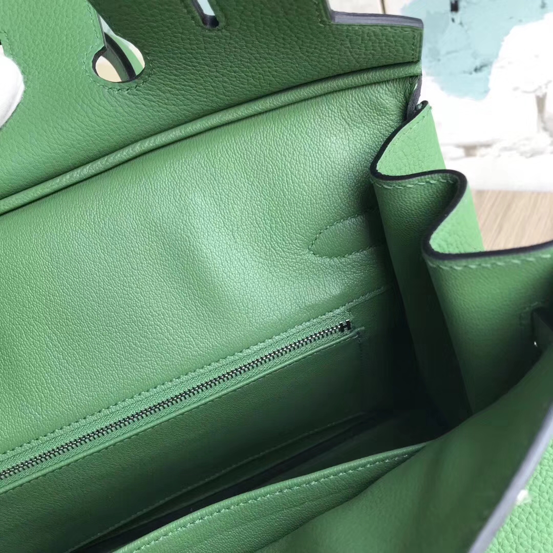 Hermes爱马仕 苹果绿 原厂御用顶级小牛皮 Birkin 30 银扣