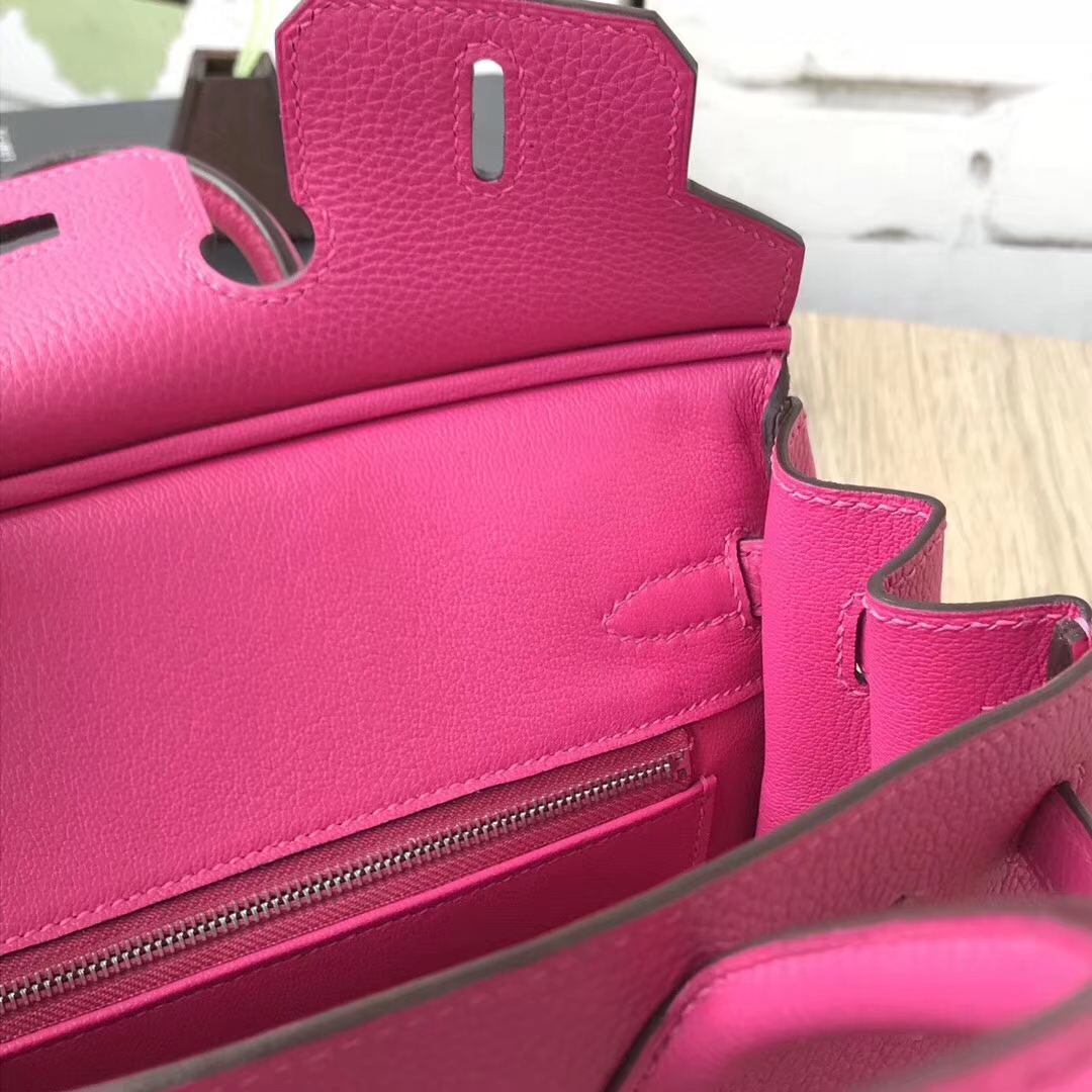 Hermes爱马仕 L3 玫瑰紫 原厂御用顶级小牛皮 Birkin 25 金扣 银扣 现货
