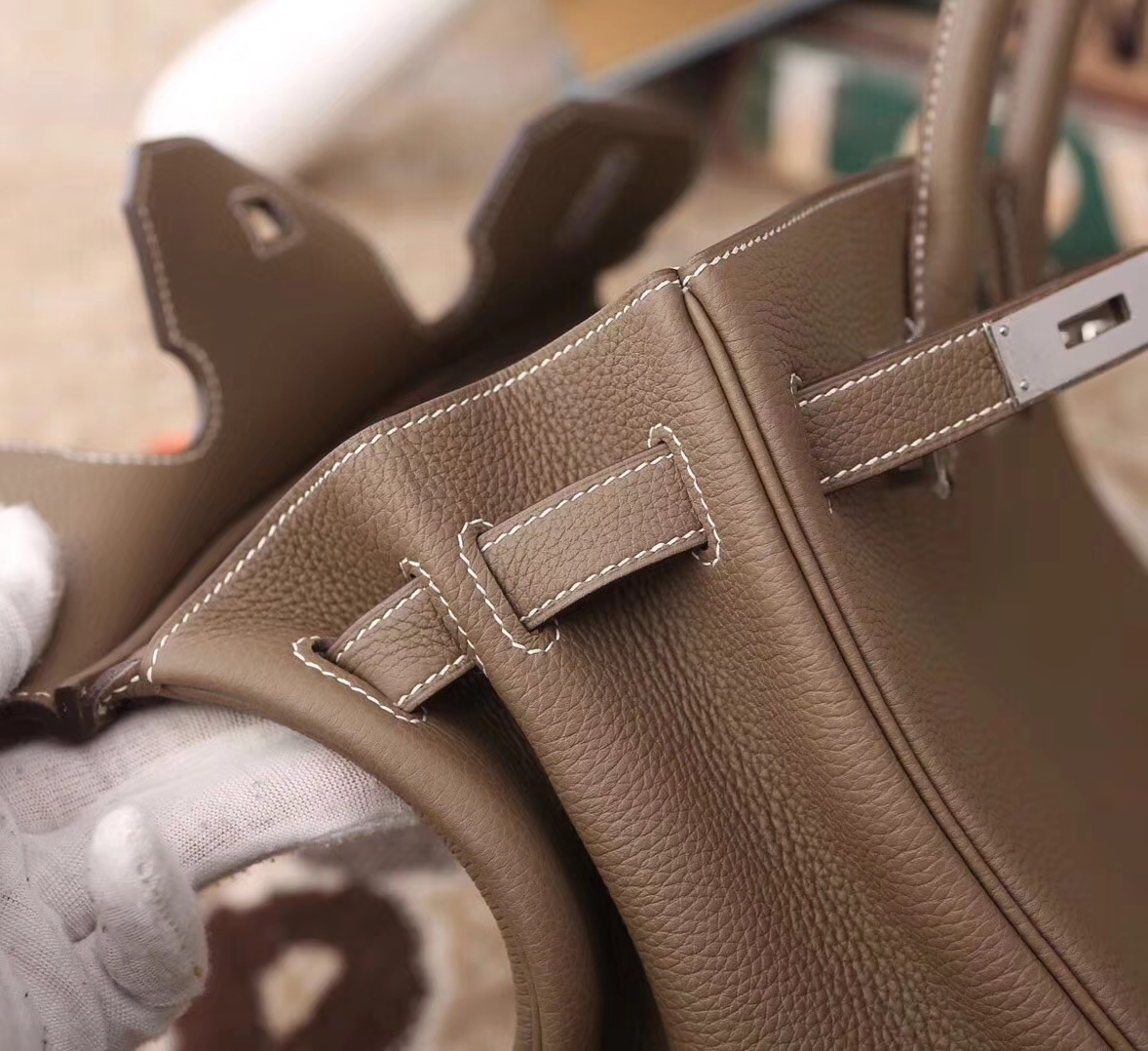 Hermes 爱马仕 CK18 大象灰 原厂御用顶级小牛皮 Birkin 30 金扣   银扣 现货