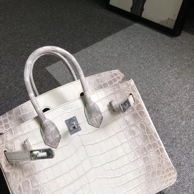 Hermes爱马仕 喜马拉雅色 Birkin 25 银扣