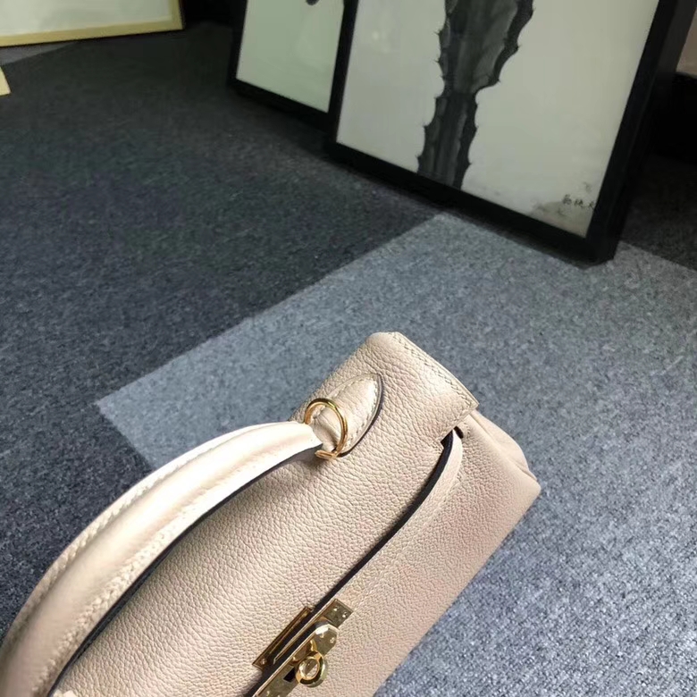 Hermes爱马仕 S2 风衣灰 原厂御用顶级小牛皮 Kelly 25 金扣 现货