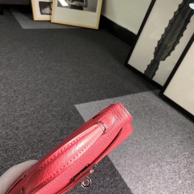 Hermes爱马仕 U5 唇膏粉 原厂御用顶级山羊皮 Mini Kelly 二代 金扣 银扣 现货
