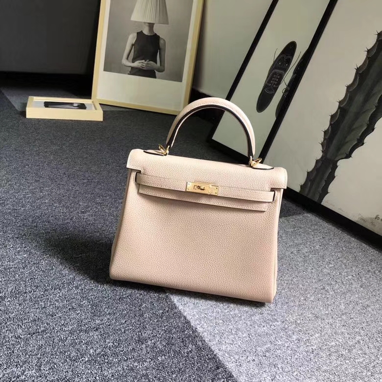 Hermes爱马仕 S2 风衣灰 原厂御用顶级小牛皮 Kelly 25 金扣 现货