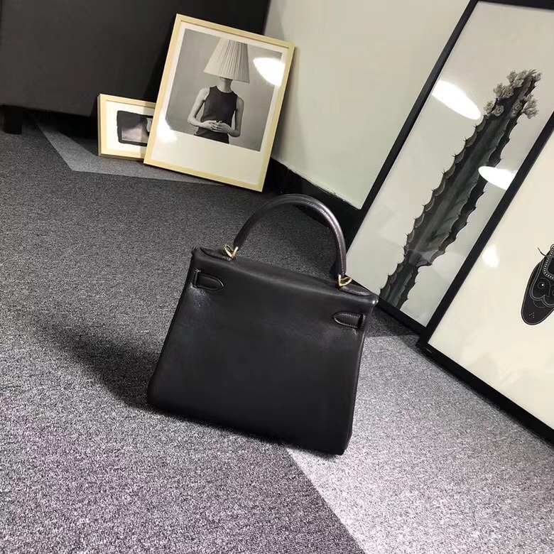 Hermes爱马仕 CK89 黑色 原厂御用顶级小牛皮 Kelly  28 内缝 金扣