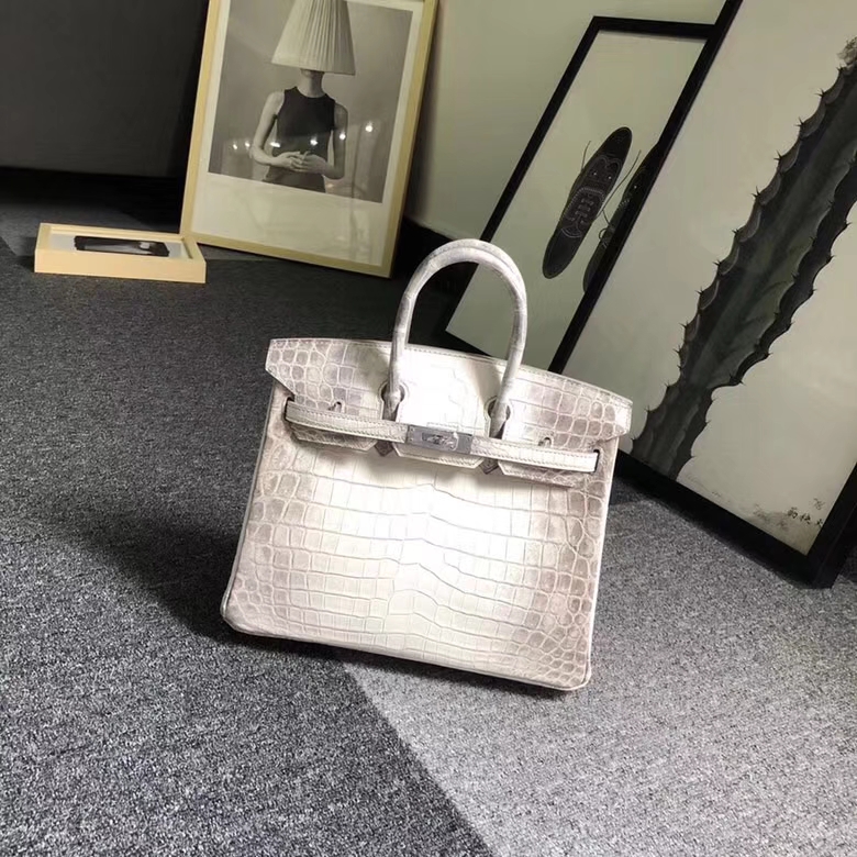 Hermes爱马仕 喜马拉雅色 Birkin 25 银扣