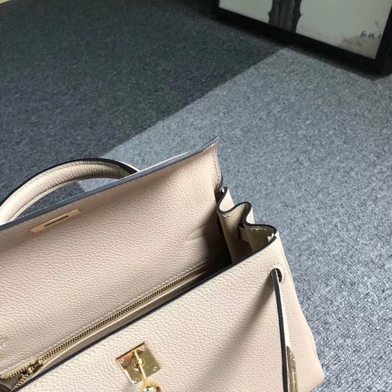 Hermes爱马仕 S2 风衣灰 原厂御用顶级小牛皮 Kelly 25 金扣 现货