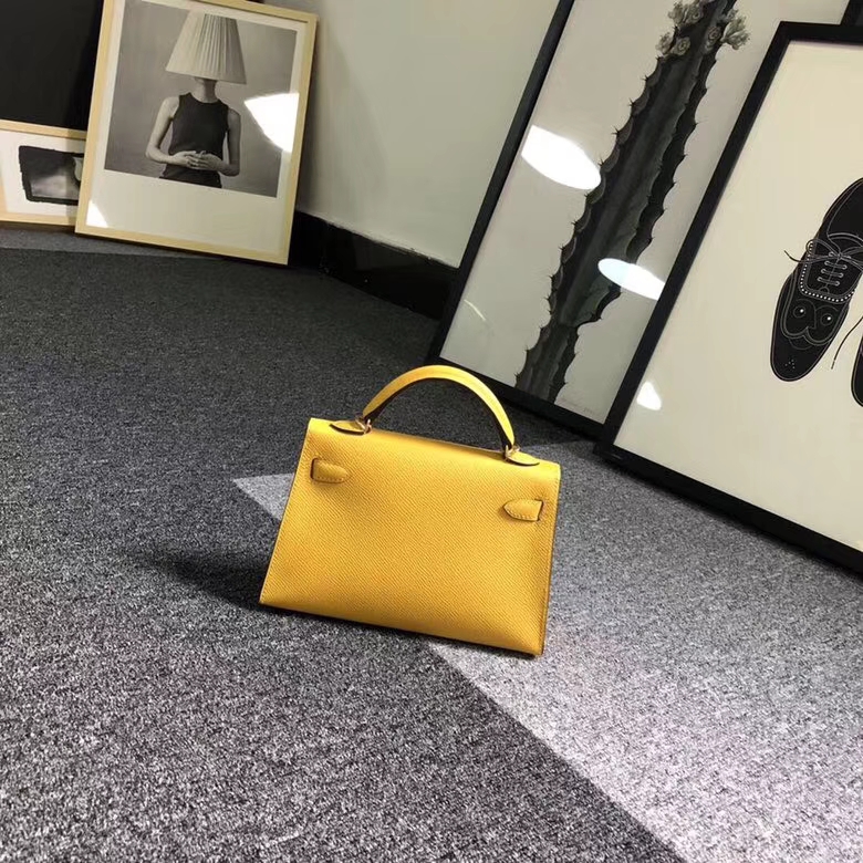 Hermes爱马仕 9D琥珀黄 新色 Mini Kelly 二代 这么美的颜色